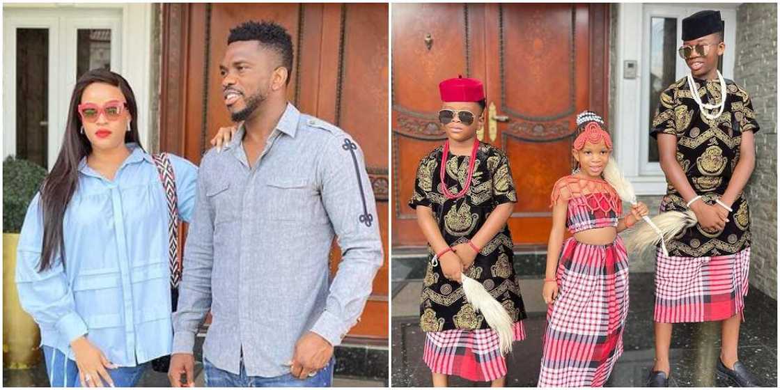 Joseph Yobo's wife and their kids Joseph Yobo's wife and their kids