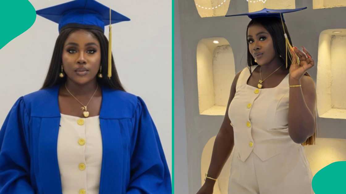Lady rejoices as she bags degree after writing JAMB exam 5 times and resitting 4 exams in school