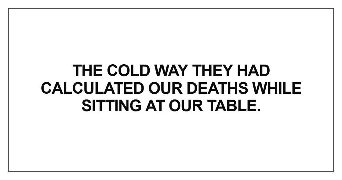 The cold way they had calculated