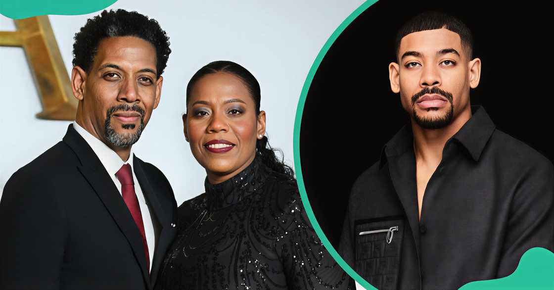 Sean and Lesley Eaton Pierre pose together on the red carpet. Aaron Pierre poses for a magazine. Sean and Lesley Eaton Pierre pose together on the red carpet. Aaron Pierre poses for a magazine.