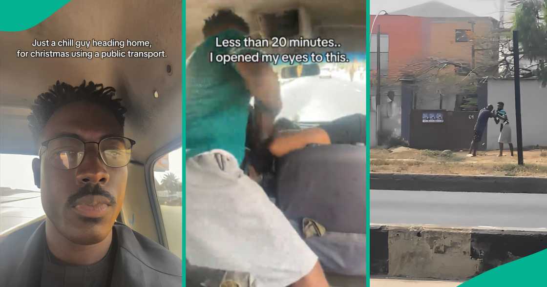 Man stunned as driver and man fight inside Lagos bus, video goes viral Man stunned as driver and man fight inside Lagos bus, video goes viral