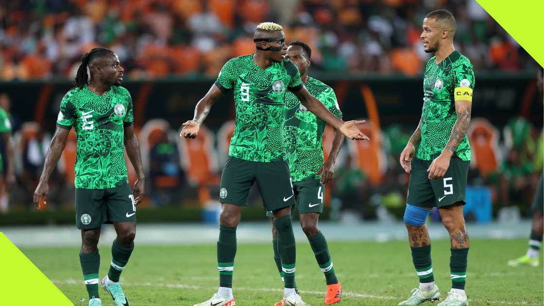 Super Eagles players during the AFCON 2023 final.