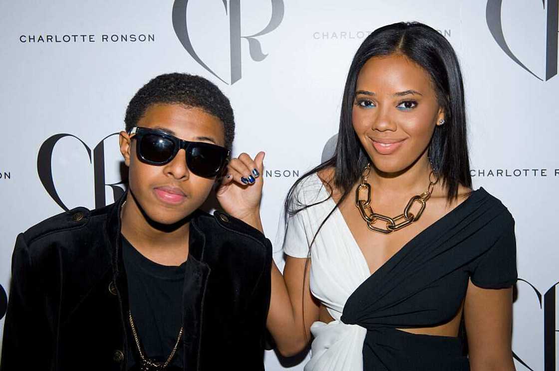 Daniel Simmons III (L) and Angela Simmons (R) at at the "Charlotte Ronson" fashion show