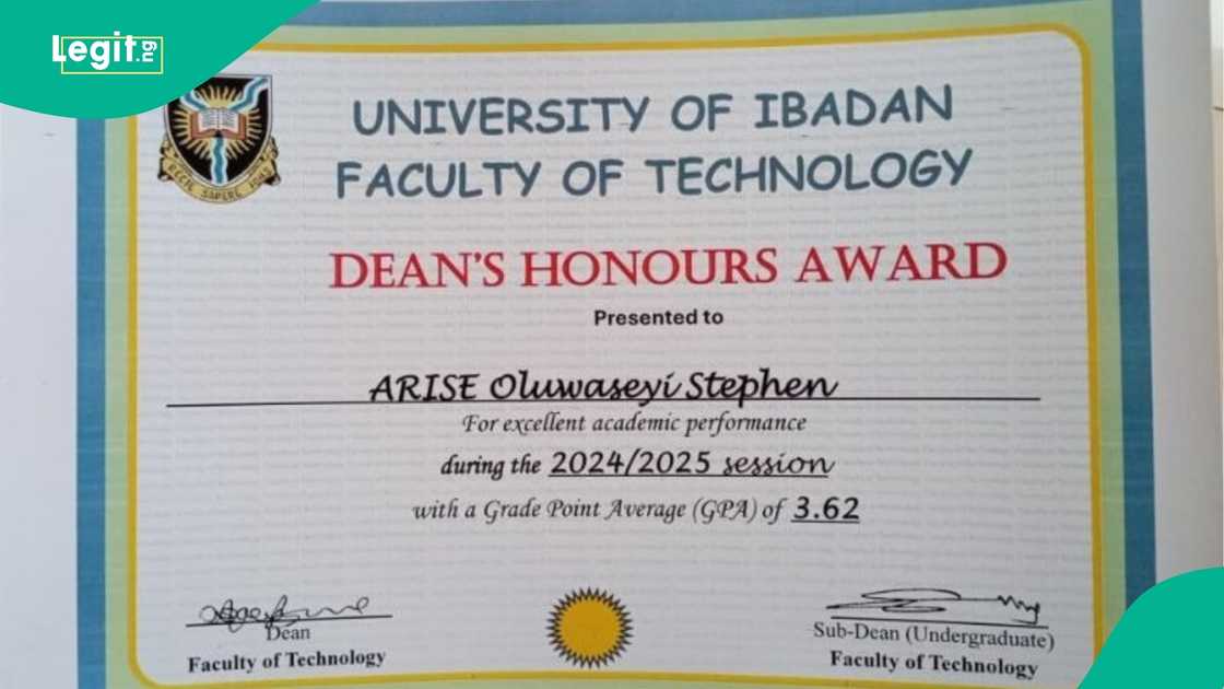 A University of Ibadan Civil Engineering graduate shares how he bagged 2 first class in a session