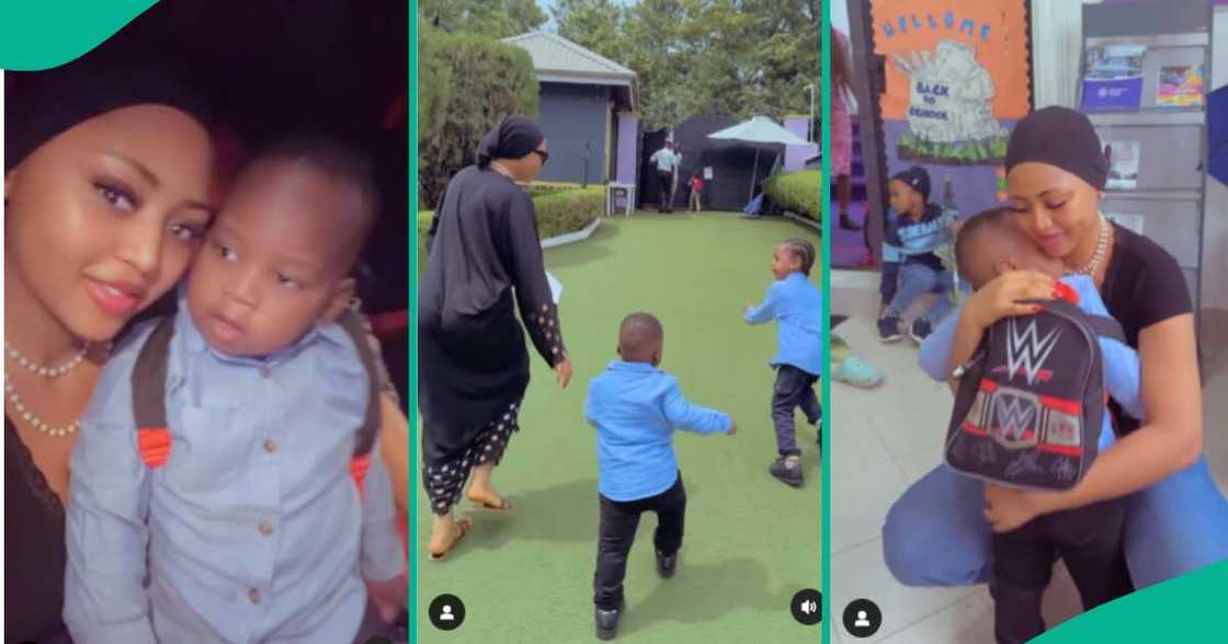 Regina Daniels celebrates as her 2nd son starts kindergarten. Regina Daniels celebrates as her 2nd son starts kindergarten.