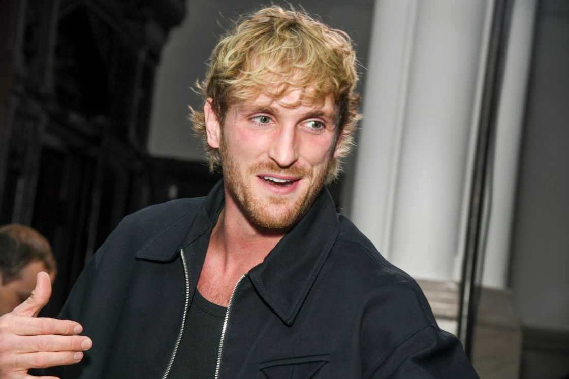 Logan Paul speaks at an event in New York