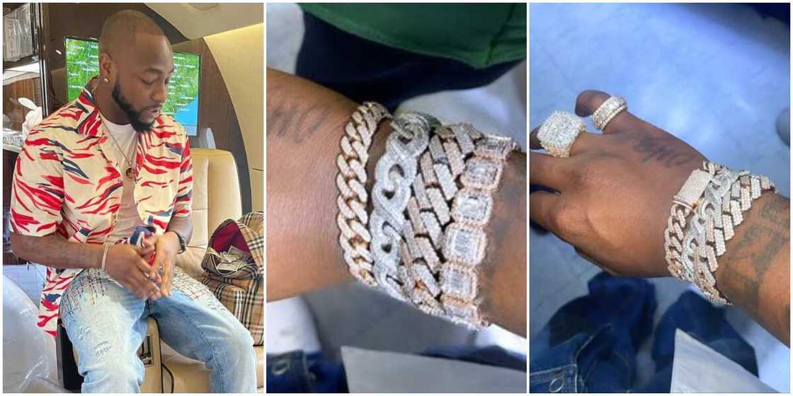 For the Umpteenth Time, Davido Visits Luxury Jeweller Abroad, Splashes Millions on New Set of Hand-Chains