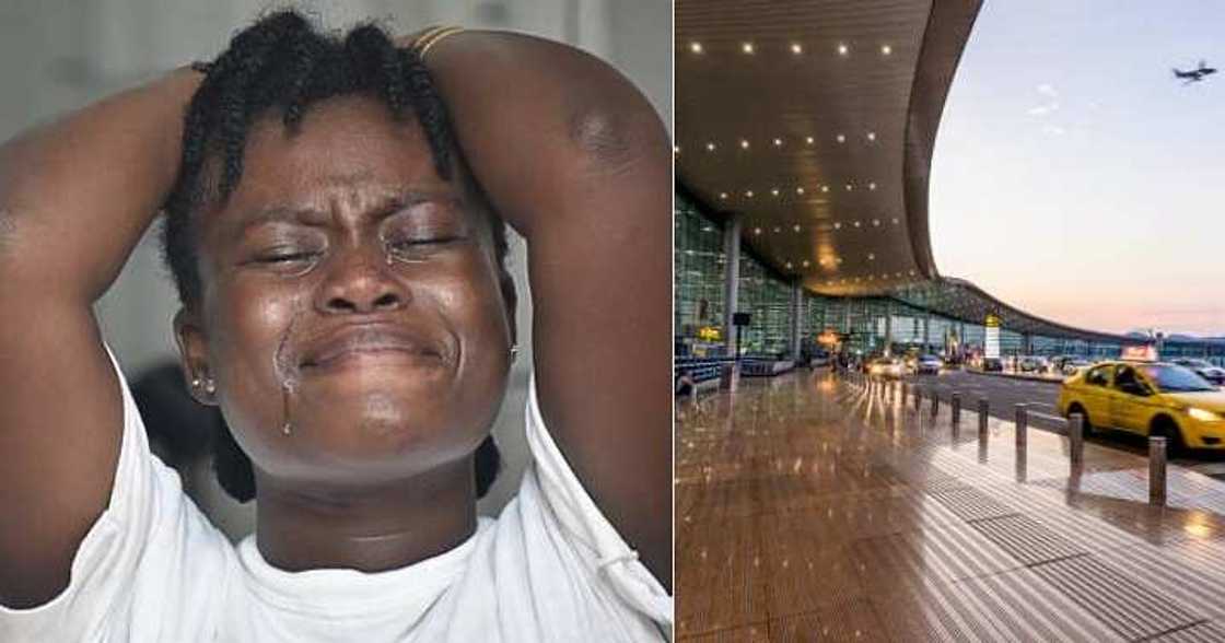 Pregnant lady traces husband to airport Pregnant lady traces husband to airport