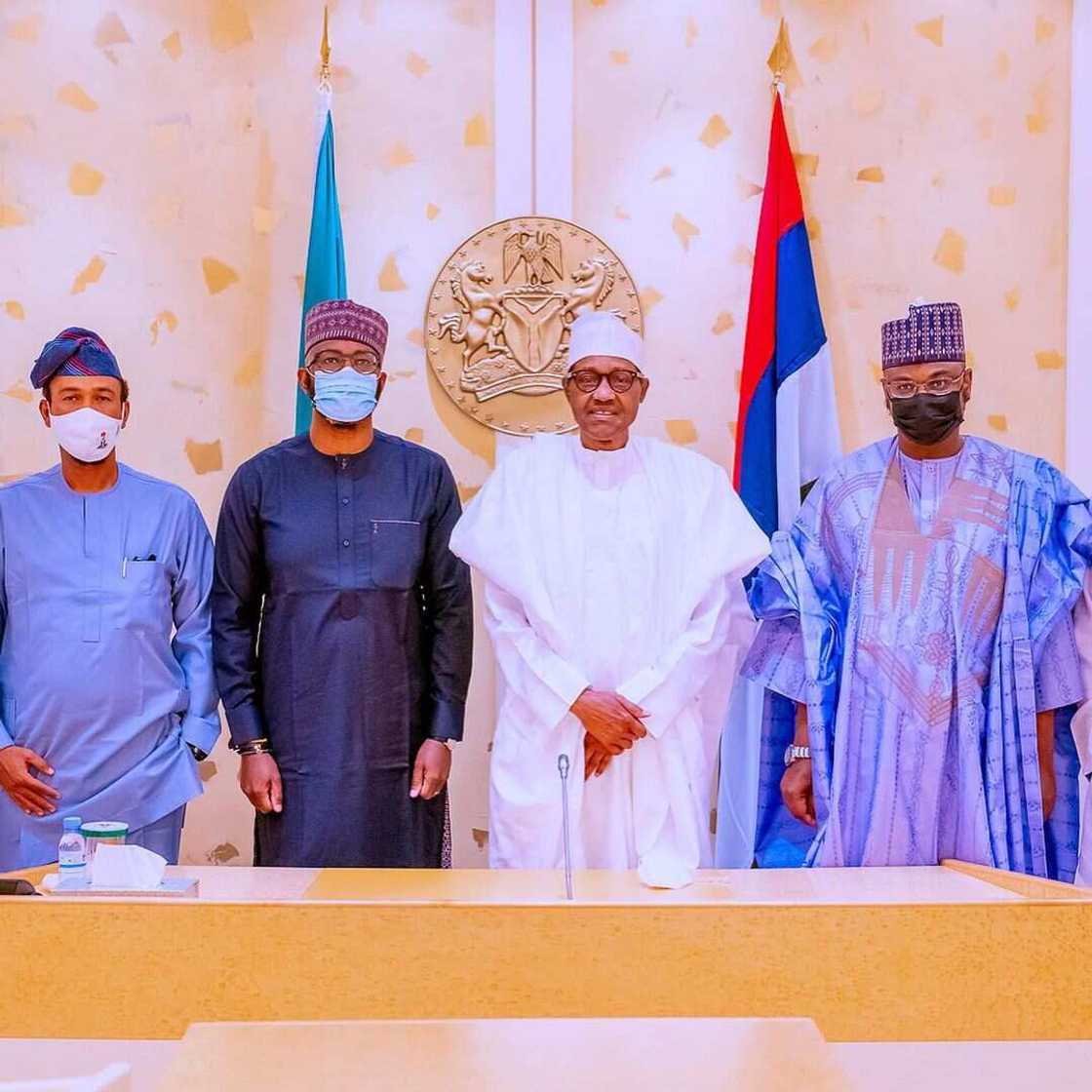 Buhari, Pantami da shugabannin MTN Buhari, Pantami da shugabannin MTN