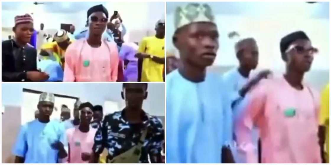 Young Nigerian Celebrant Enters Birthday Venue with 'Security,' friends Spray Cash on his Feet in Viral Video Young Nigerian Celebrant Enters Birthday Venue with 'Security,' friends Spray Cash on his Feet in Viral Video