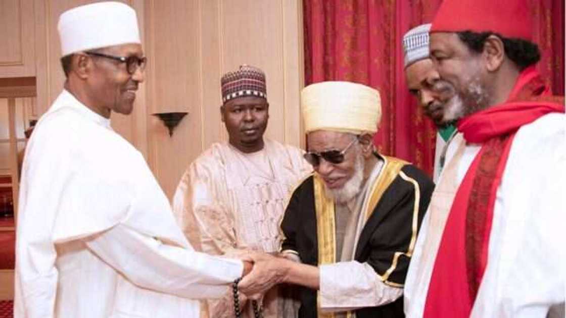 Hotunan ziyarar Shehu Dahiru Bauchi zuwa fadar shugaba Buhari