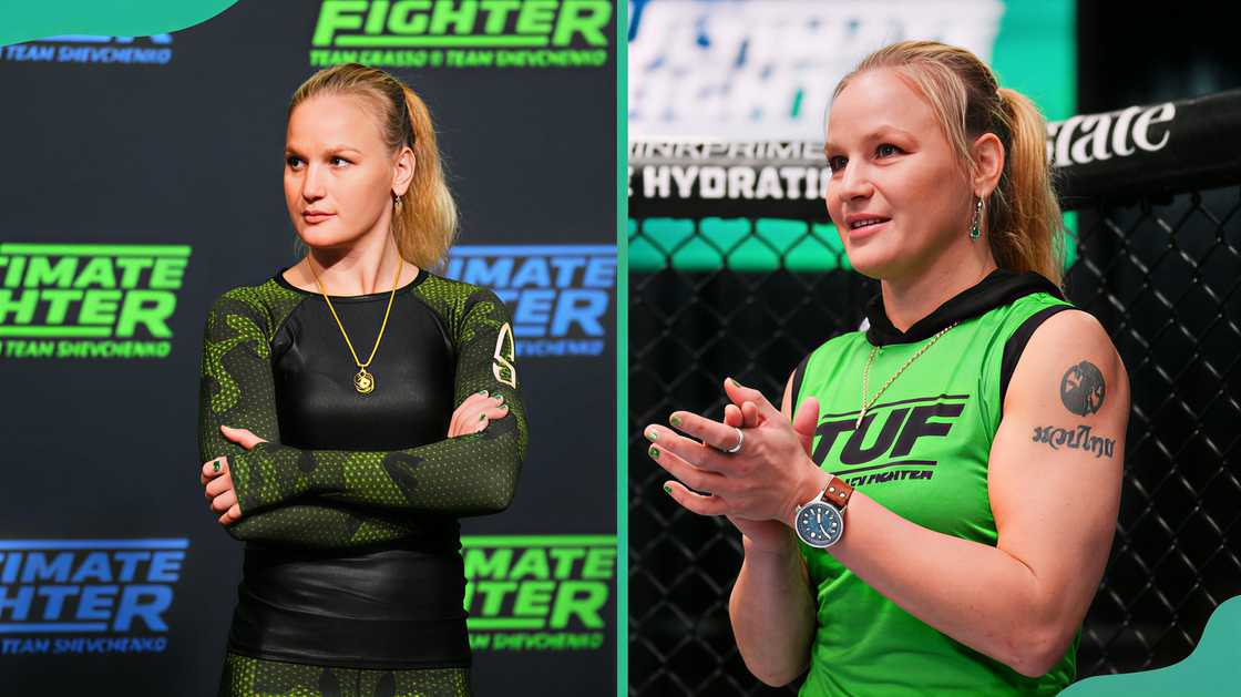 Valentina Shevchenko at Sahara Las Vegas and at UFC APEX
