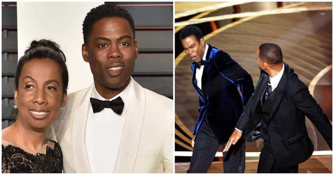 Chris Rocks' mom addresses her son's incident with Will Smith at the Oscars last month. Chris Rocks' mom addresses her son's incident with Will Smith at the Oscars last month.