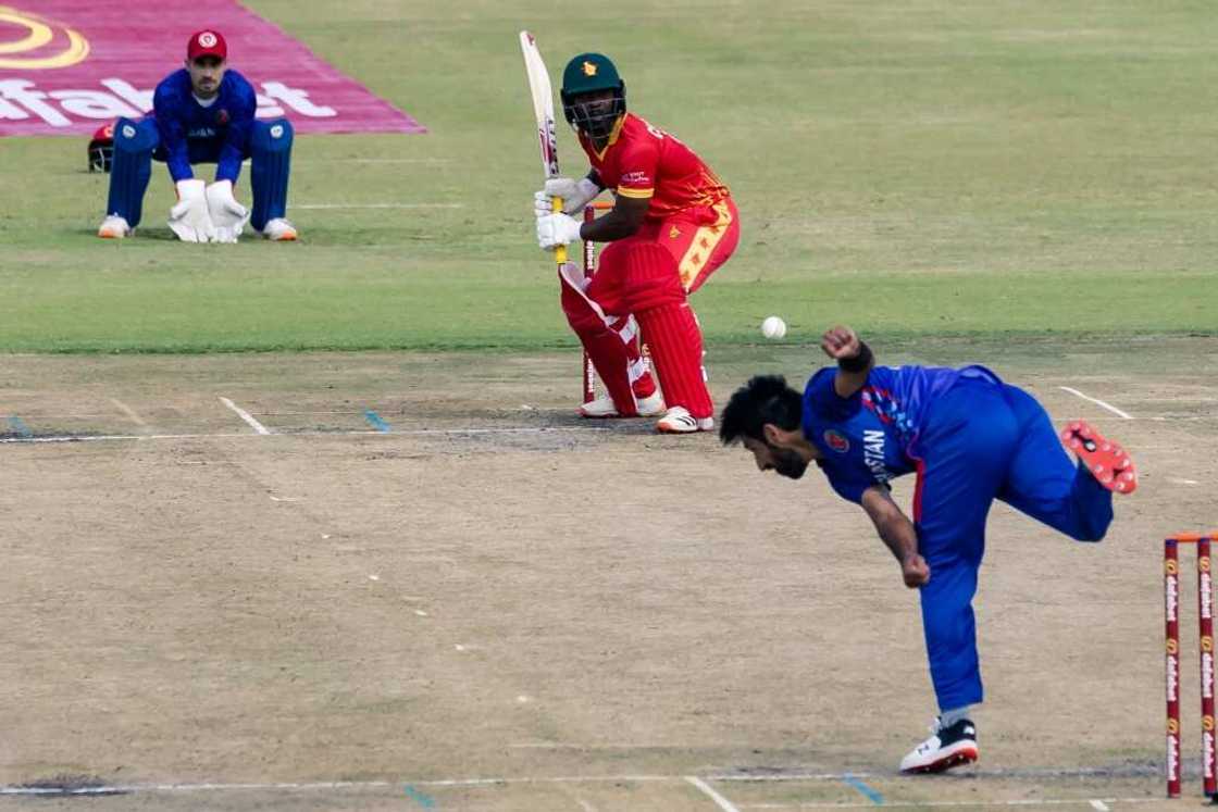 Zimbabwe's Regis Chakabva (C) was part of the sides swept by Afghanistan last month in T20 and ODI series