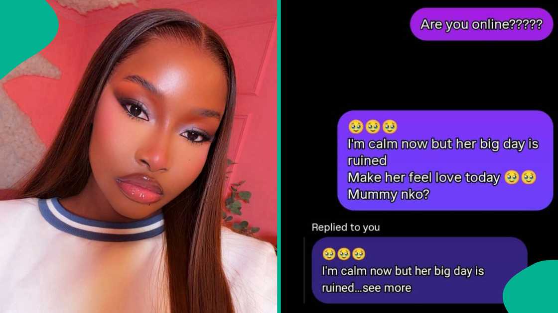 Lady shares alleged chat with Ilebaye's elder sister. Lady shares alleged chat with Ilebaye's elder sister.