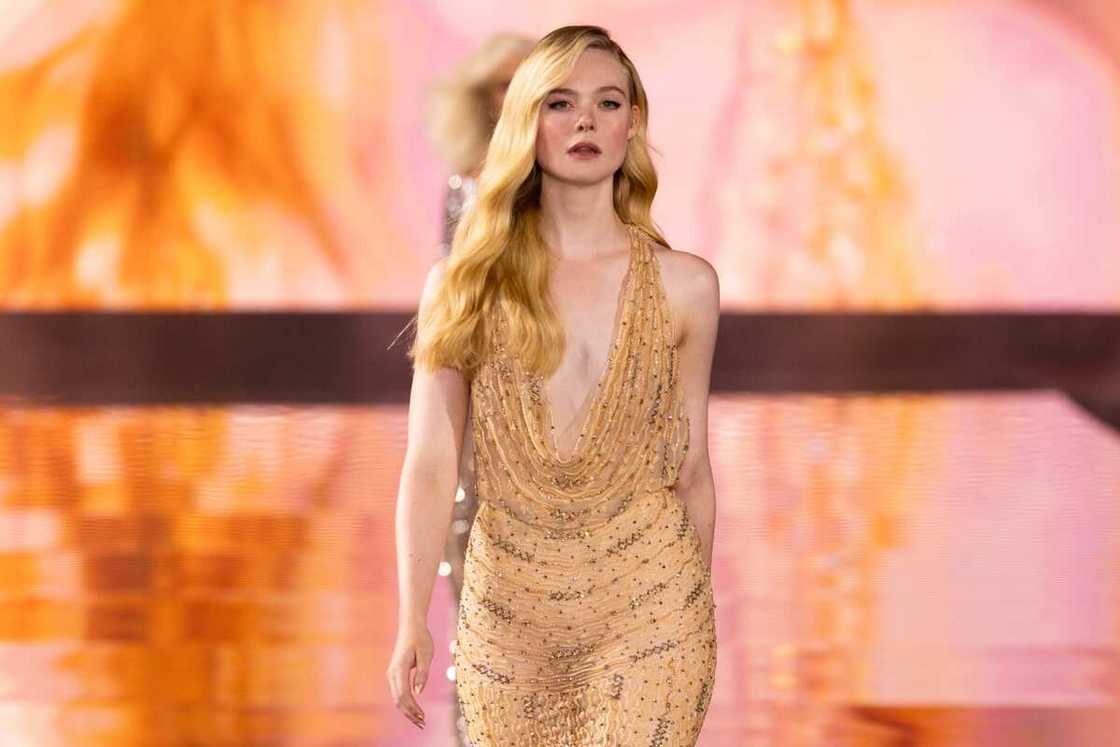 Elle Fanning walks the runway during the "Le Défilé L'Oréal Paris - Walk Your Worth" Show Elle Fanning walks the runway during the "Le Défilé L'Oréal Paris - Walk Your Worth" Show