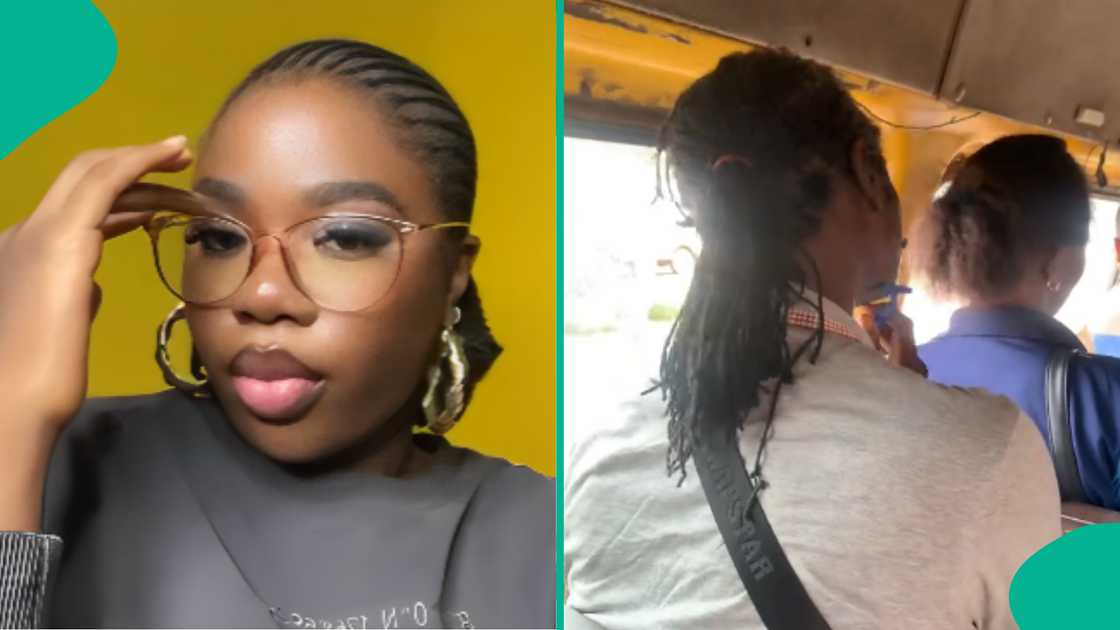 Lady spots man using shaving stick on public bus, shares video Lady spots man using shaving stick on public bus, shares video
