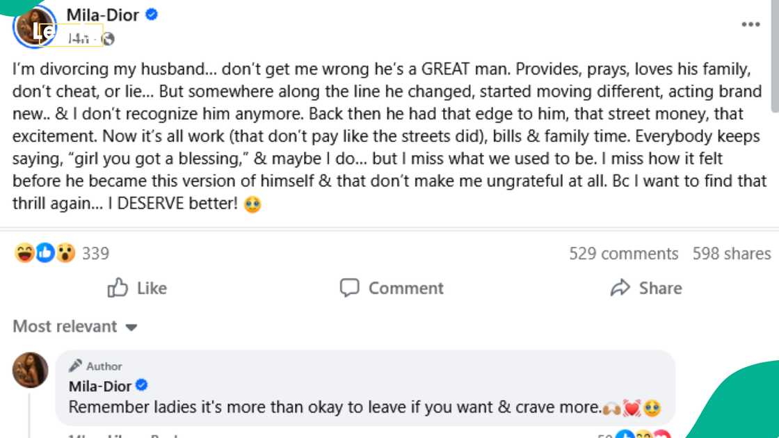 Woman set to divorce her husband for 'changing', admits he is faithful in their marriage Woman set to divorce her husband for 'changing', admits he is faithful in their marriage