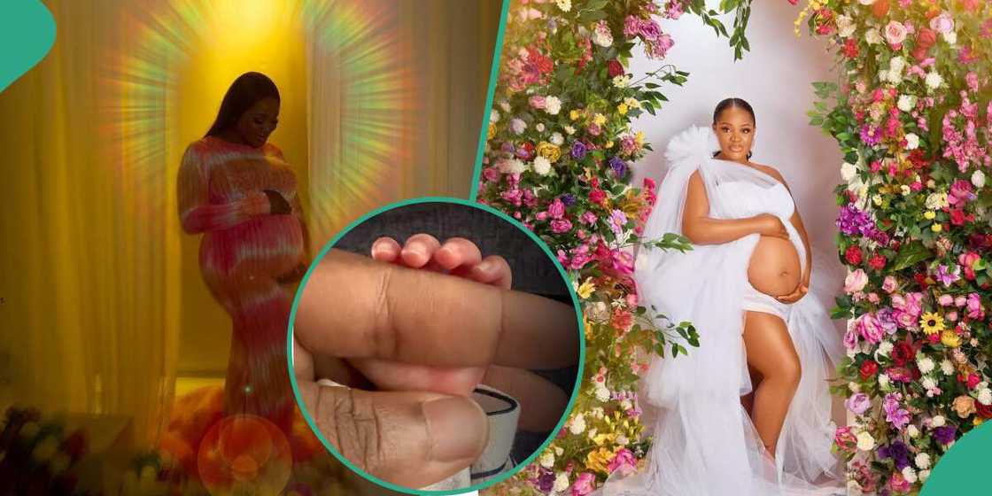 Actress Uche Ogbodo welcomes son with husband. Actress Uche Ogbodo welcomes son with husband.
