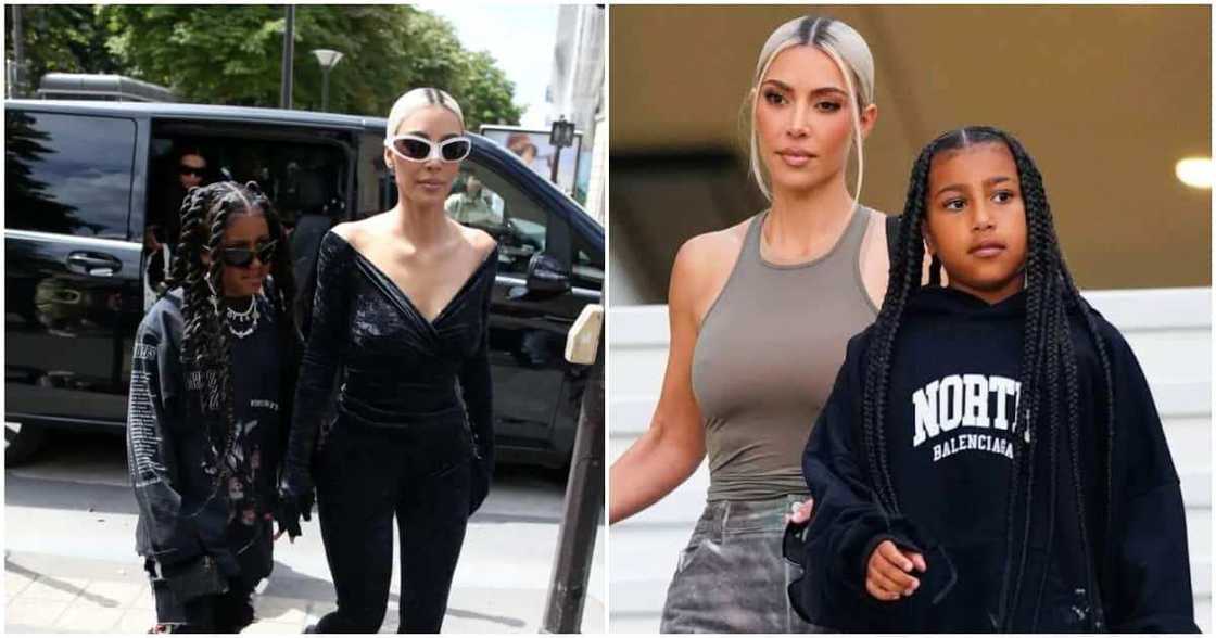 Kim Kardashian and North West. Kim Kardashian and North West.
