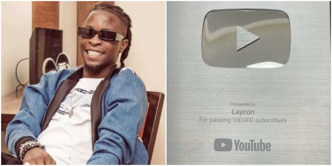 BBNaija's Laycon Ecstatic as He Hits over 100k Subscribers on YouTube, Shows off Plaque