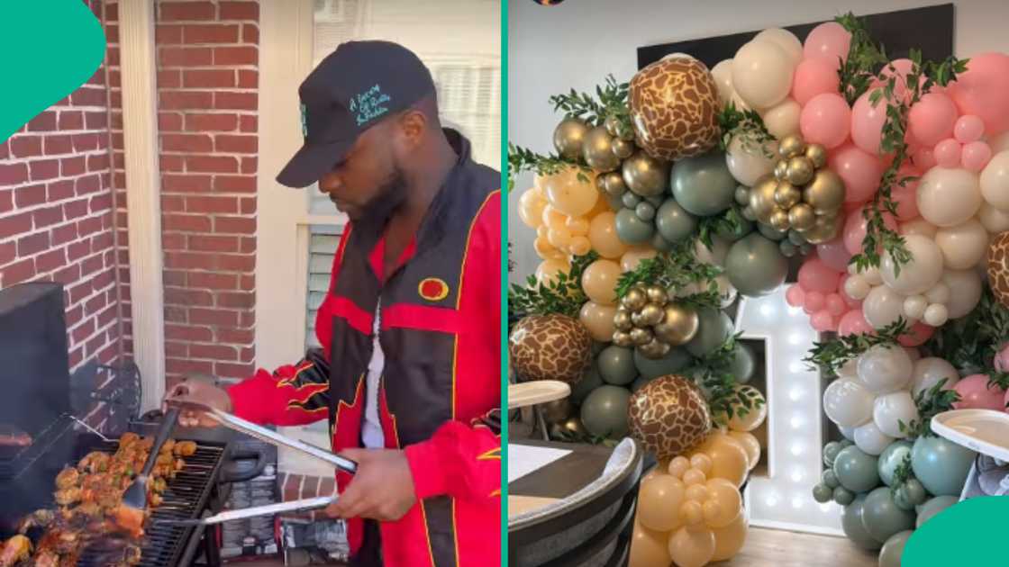 Davido prepares party food for his twins' first birthday. Davido prepares party food for his twins' first birthday.