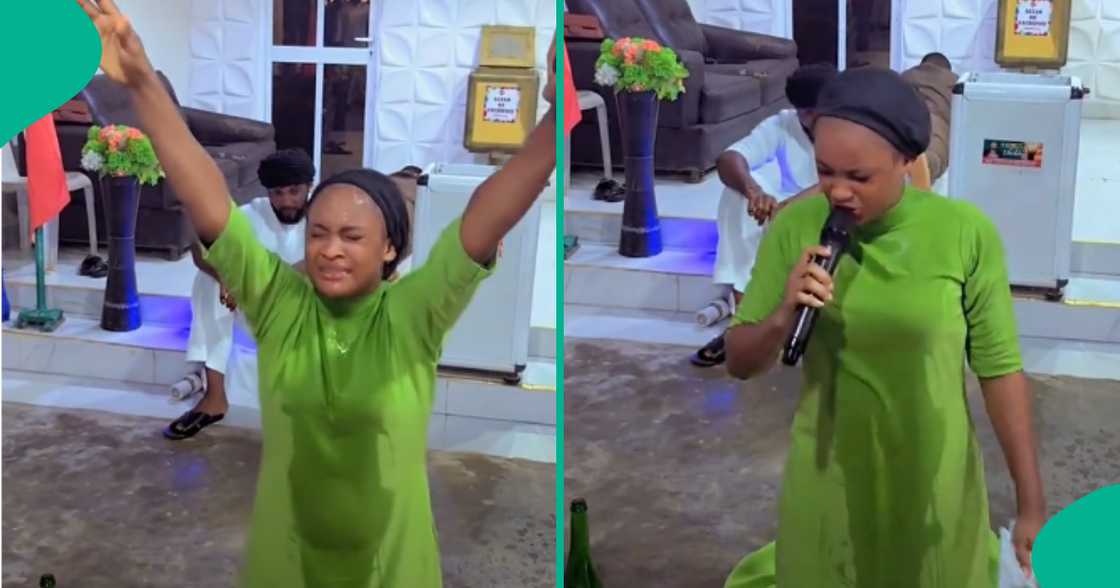 Reactions trail video of prophetess pouring wine on herself in church Reactions trail video of prophetess pouring wine on herself in church