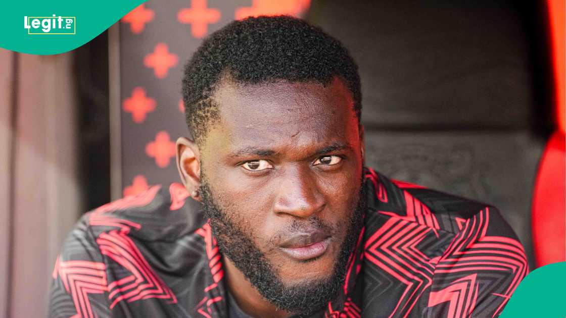 Victor Boniface, Bayer Leverkusen, Borussia Dortmund, Bay Arena, Leverkusen, Germany, Bundesliga Victor Boniface, Bayer Leverkusen, Borussia Dortmund, Bay Arena, Leverkusen, Germany, Bundesliga