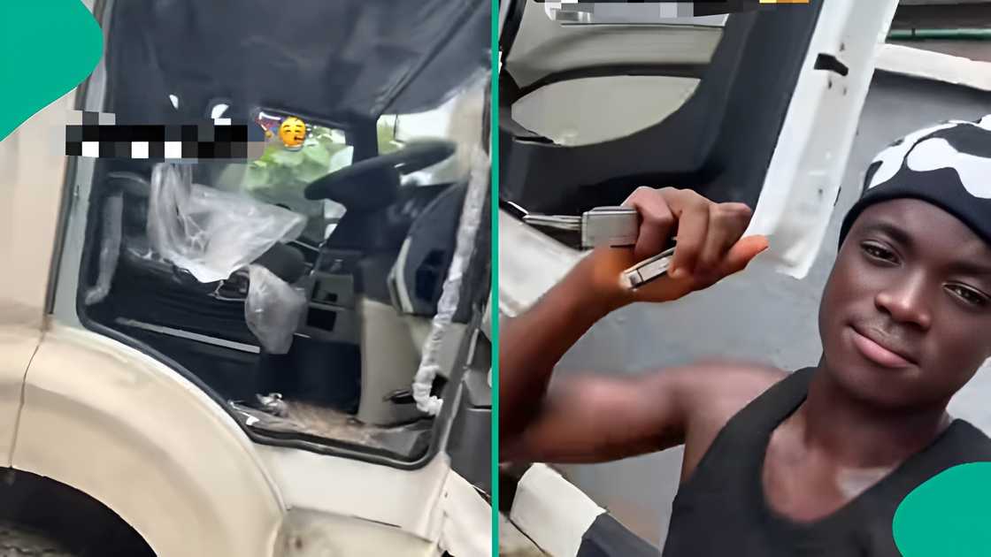 Young man flaunts expensive brand-new truck he bought Young man flaunts expensive brand-new truck he bought