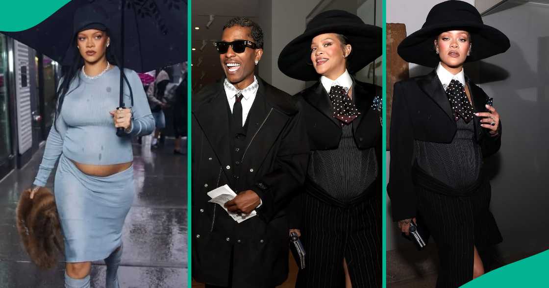 Rihanna and ASAP Rocky are expecting their third child together as the singer flaunts her baby bump at the Met Gala held at the Metropolitan Museum of Art in New York City. Rihanna and ASAP Rocky are expecting their third child together as the singer flaunts her baby bump at the Met Gala held at the Metropolitan Museum of Art in New York City.