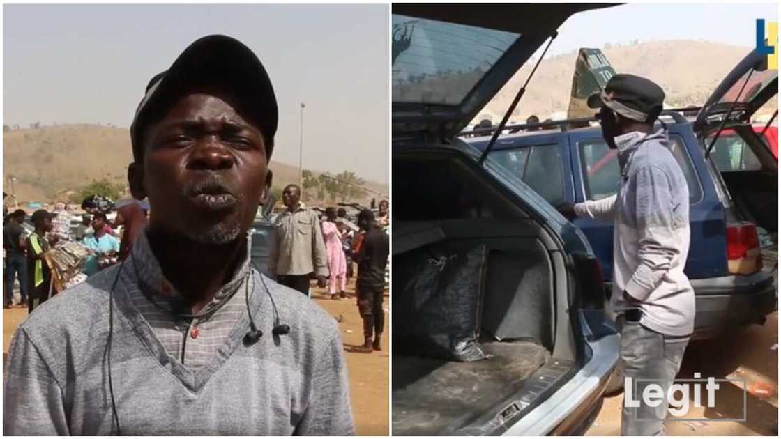 The man said he has seven children to feed. The man said he has seven children to feed.