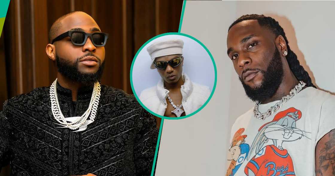 Davido's former lawyer has ranked Wizkid, Davido, Burna Boy as aritstes he likes most