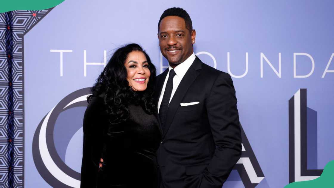 Josie Hart and Blair Underwood appear together at an entertainment event