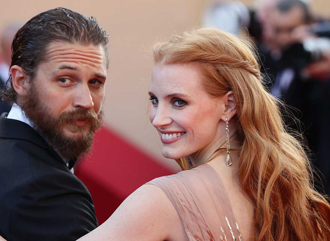 Tom Hardy and Jessica Chastain at the 65th Annual Cannes Film Festival