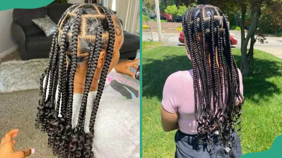 Coi Leray braids with curly ends Coi Leray braids with curly ends