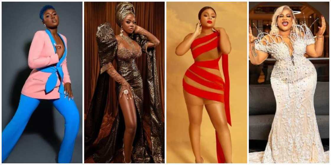 Photos of Nigerian female celebrities.