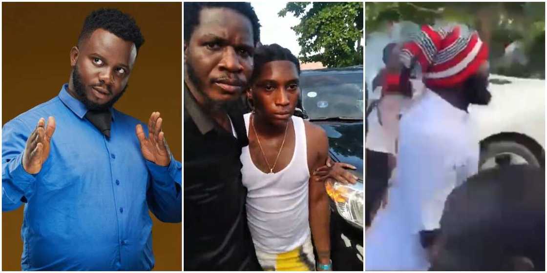 Sabinus, Bella Shmruda slapped by LASU cultists, Odumodublvck running in LASU