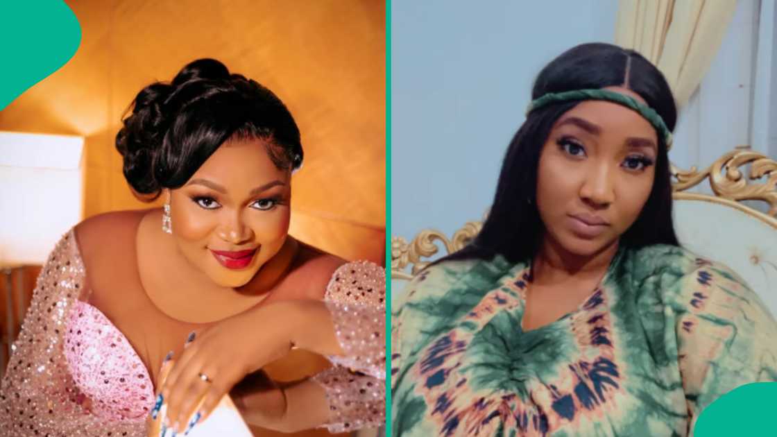 Ruth Kadiri uses Judy Austin's lines for Yul Edochie in movie. Ruth Kadiri uses Judy Austin's lines for Yul Edochie in movie.