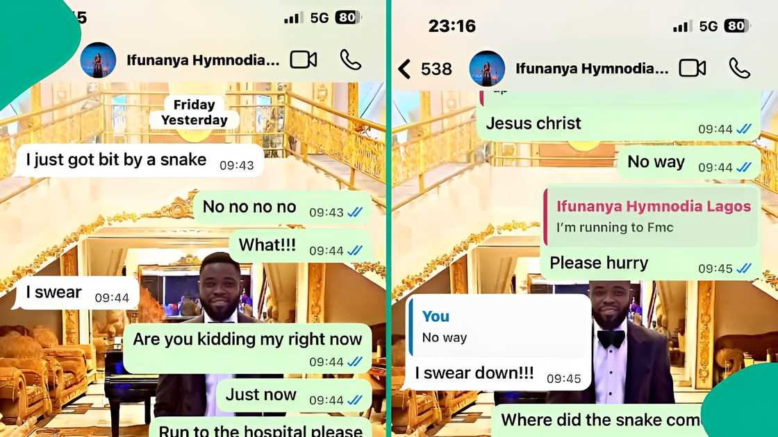 A man, Paschal Nworgu Tenor, shares a heartbreaking message from late singer Ifunanya Nwangene