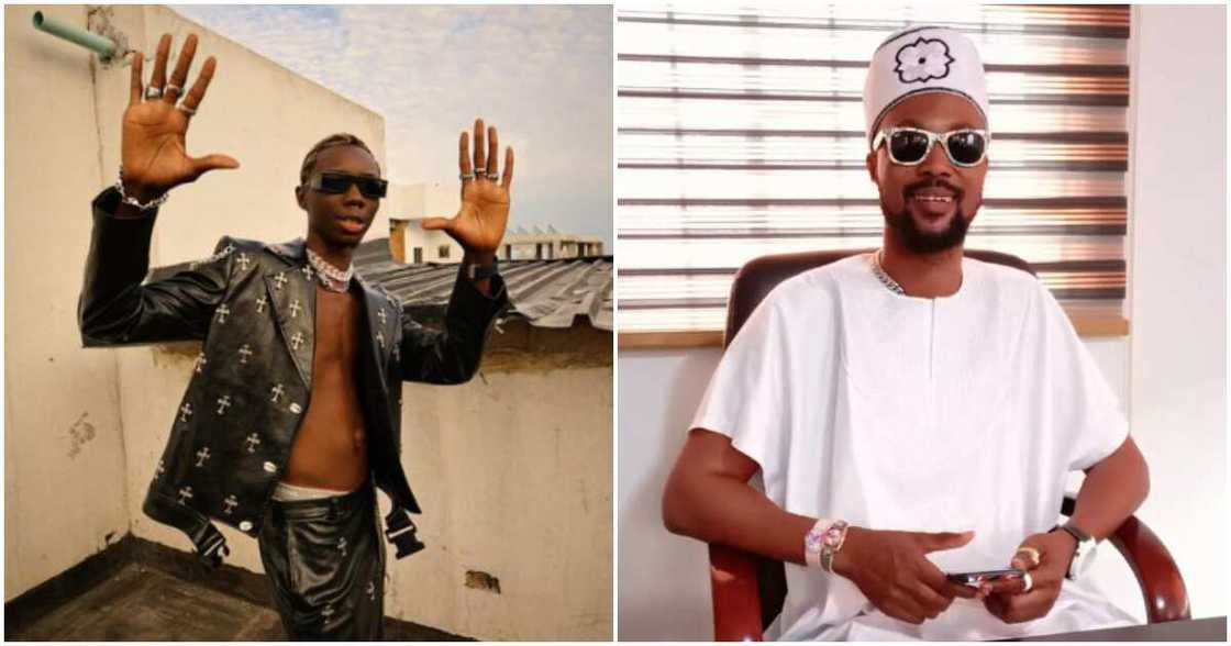 Photos of rapper Blaqbonez and singer King White