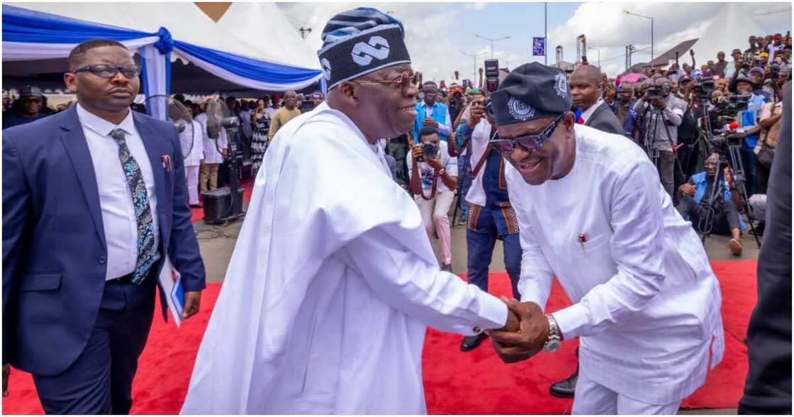 President-elect, Bola Ahmed Tinubu, Rivers State governor, Nyesom Ezenwo Wike, federal roads President-elect, Bola Ahmed Tinubu, Rivers State governor, Nyesom Ezenwo Wike, federal roads