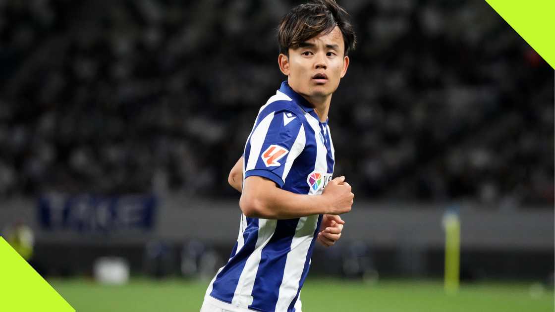 Takefusa Kubo in action for Real Sociedad. Takefusa Kubo in action for Real Sociedad.