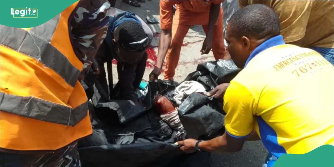 A dispatch rider dies after two trucks collide inward Mile 2. A dispatch rider dies after two trucks collide inward Mile 2.