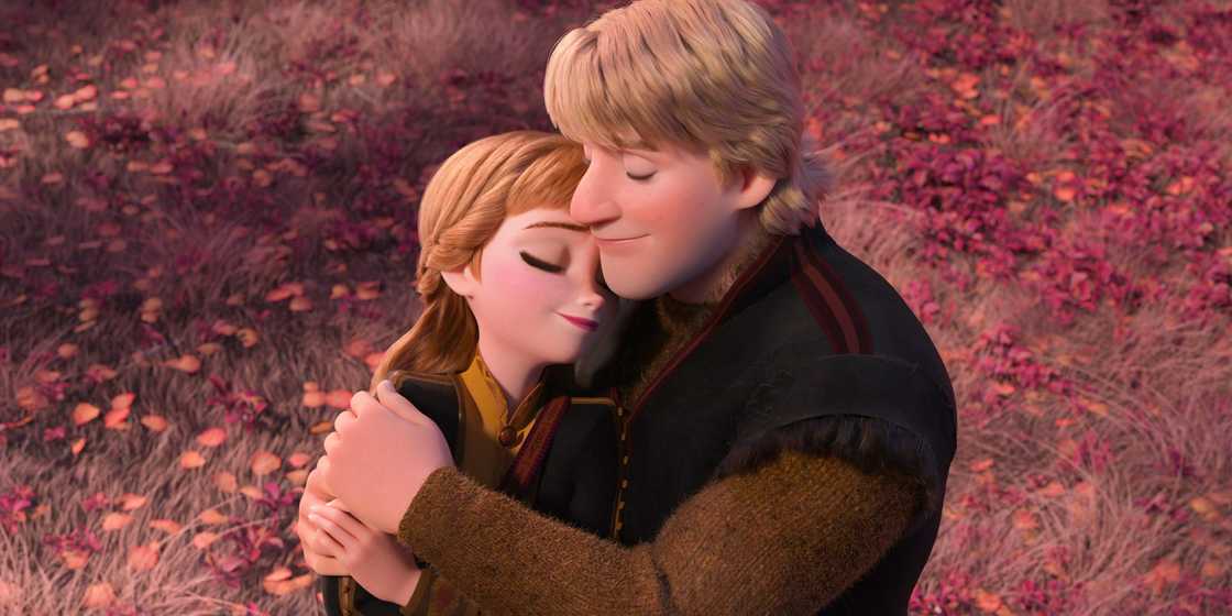 Kristoff embracing Anna Kristoff embracing Anna