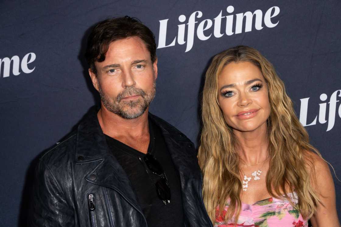 Aaron Phypers and Denise Richards in Westwood, California.