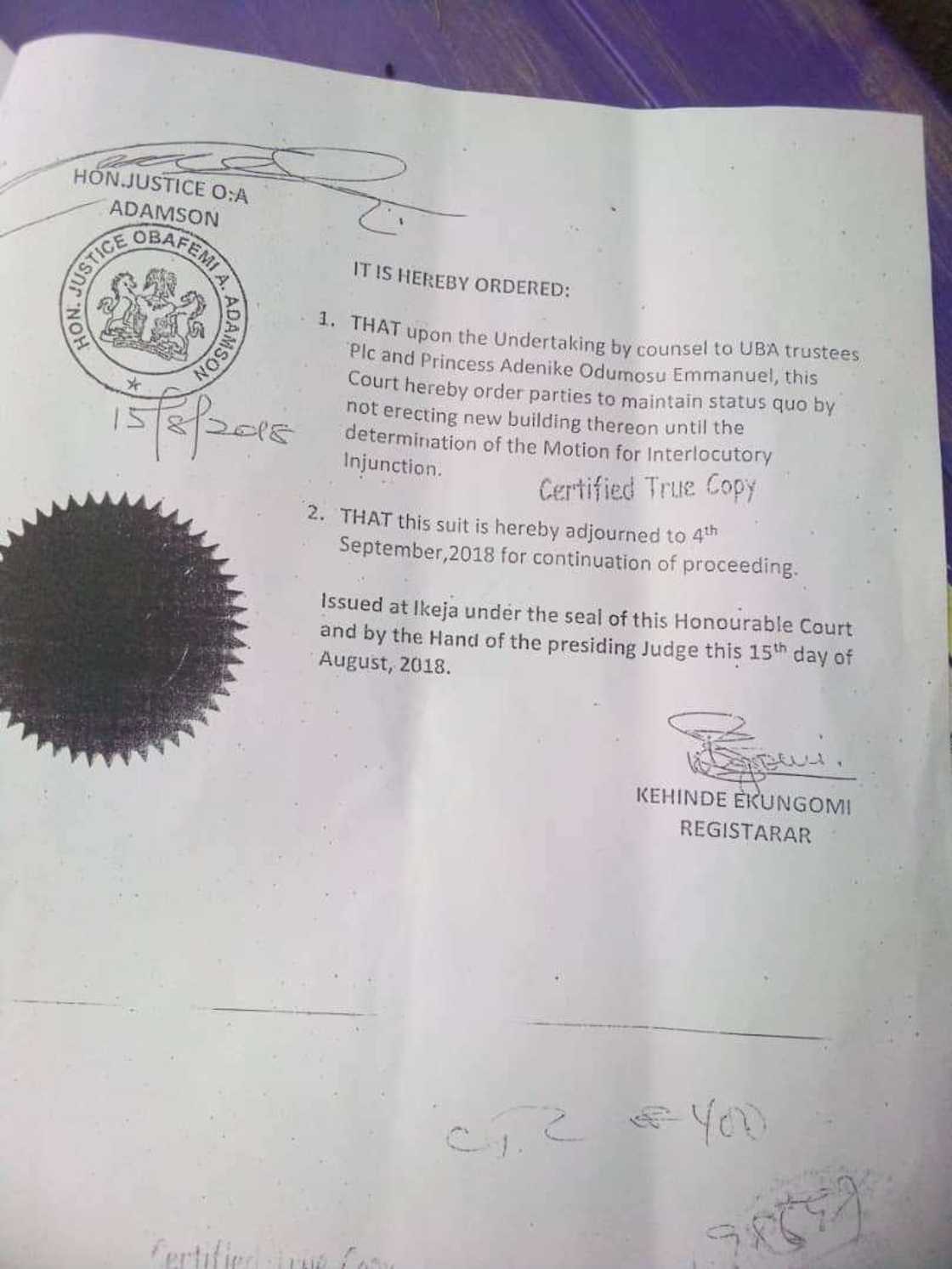 Important Public Disclaimer: Court warns against Greystone Residence Located at Maryland, Lagos Important Public Disclaimer: Court warns against Greystone Residence Located at Maryland, Lagos