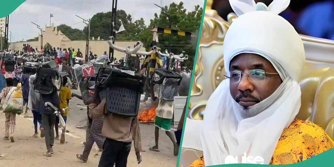 Emir Sanusi speaks on violence in Kano during hardship protest Emir Sanusi speaks on violence in Kano during hardship protest