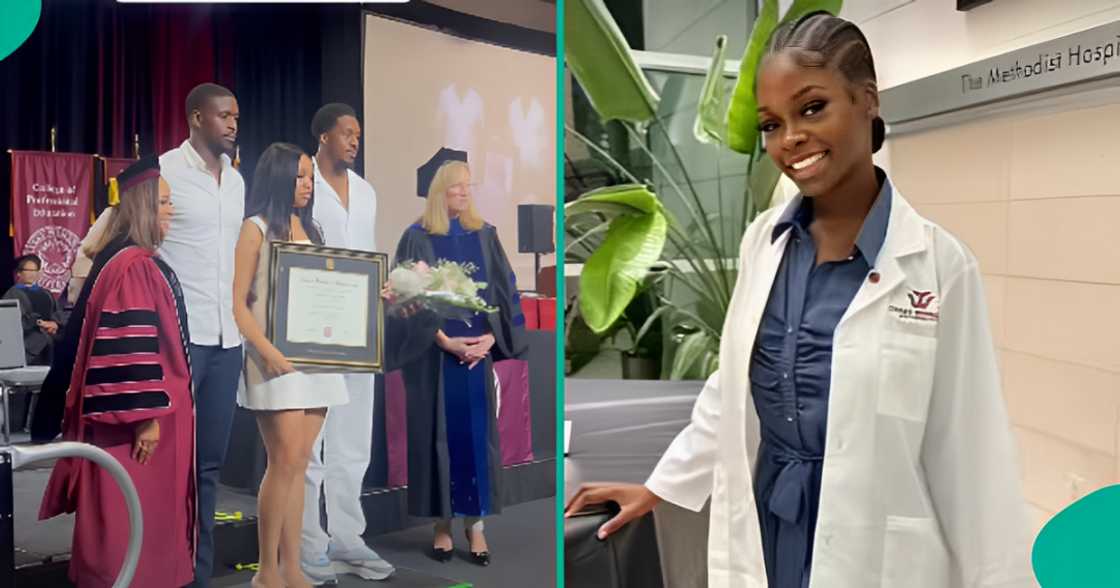 Family represents late Nigerian student at her graduation from American university. Family represents late Nigerian student at her graduation from American university.