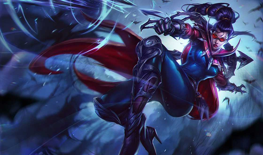 Vayne swinging herself in battle Vayne swinging herself in battle
