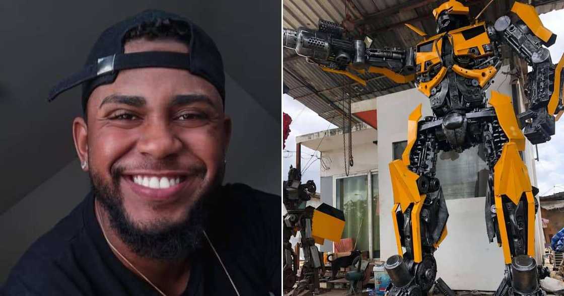 Artist, Chicago, Transformers, Optimus Prime, scrap metal, art Artist, Chicago, Transformers, Optimus Prime, scrap metal, art